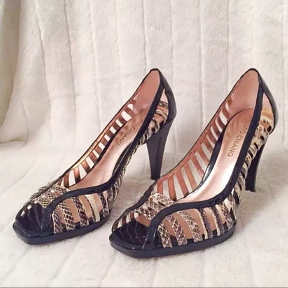 Arturo Chiang Leather Sole High Heel Pumps Size 8M - Picture 2 of 8